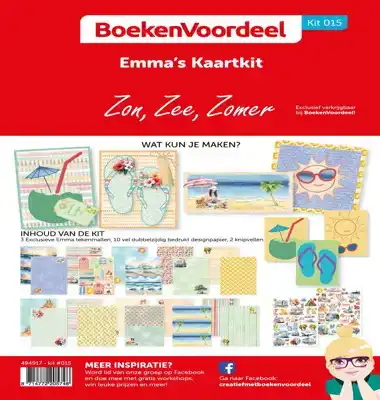 Emma's Kaartenkit 015 zon, zee zomer