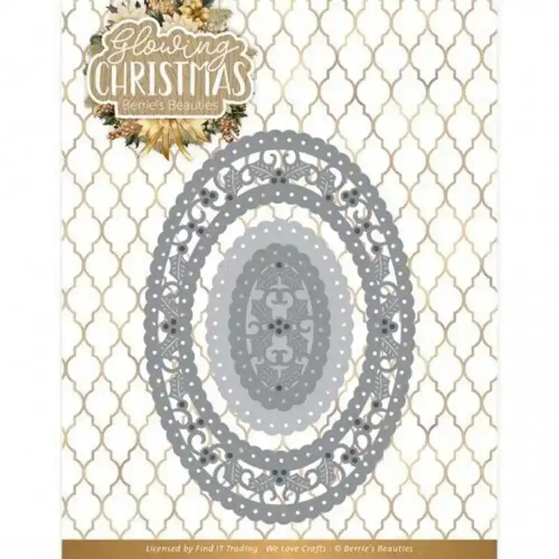 BB Glowing Christmas snijmal glowing frame oval