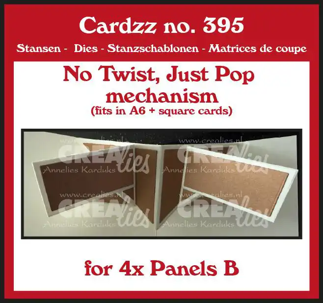Cardzz stansen no. 395, No Twist, Just Pop mechanisme voor 4x B-paneel