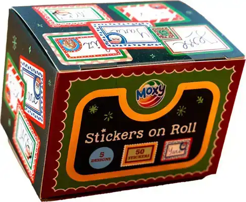 50 kerstlabels op rol