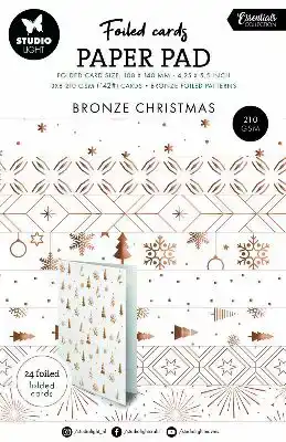Studio Light Essentials Foiled Cards Bronze patterns