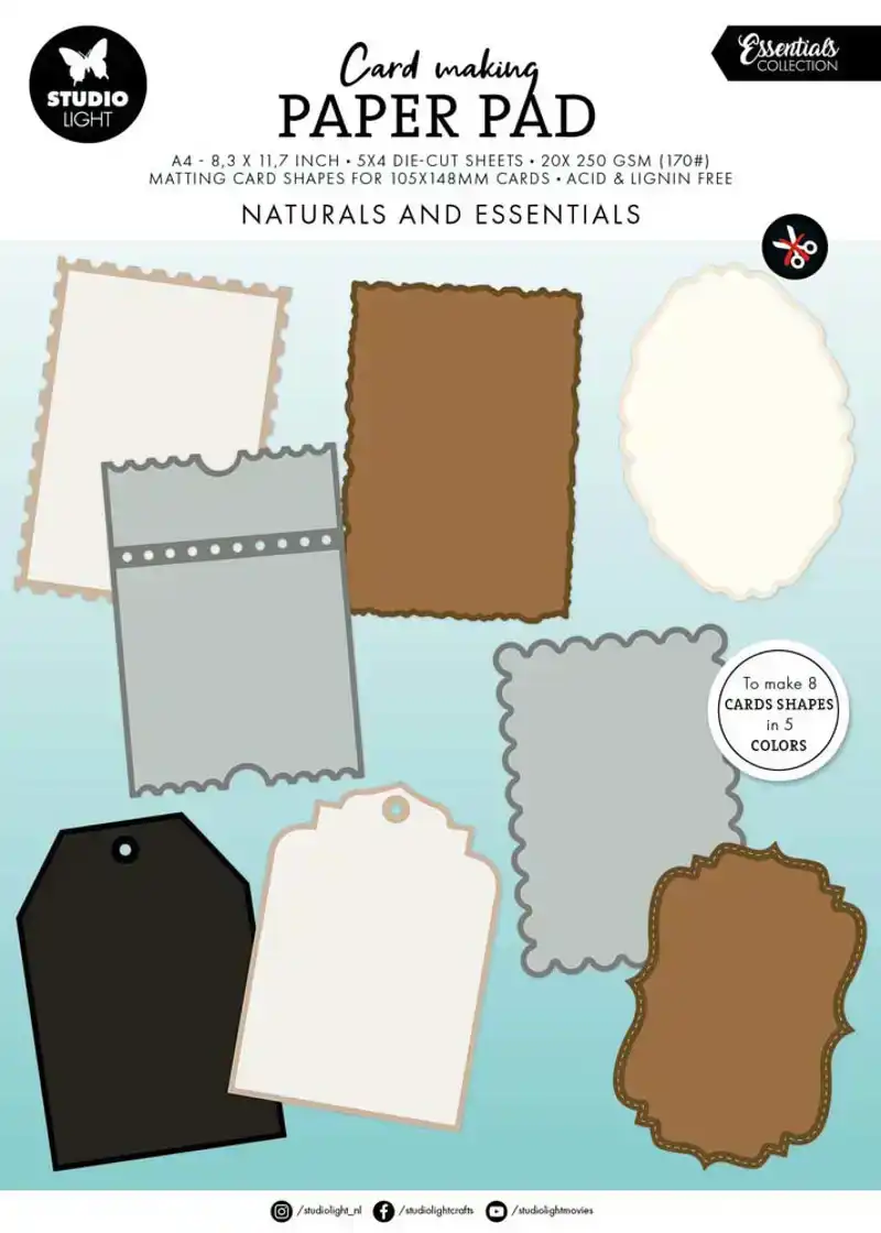 Studio Light Essentials Card Making Pad Naturals 105x148 cm