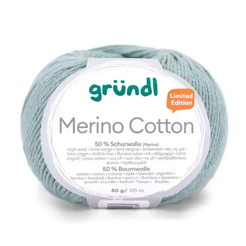Merino katoen groen/blauw