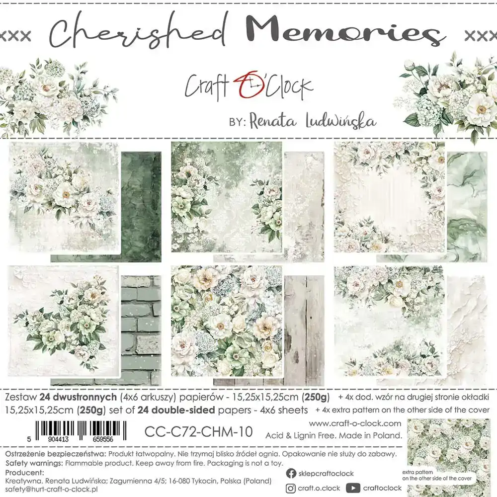 Craft O Clock Cherished Memories 15x15 Pads