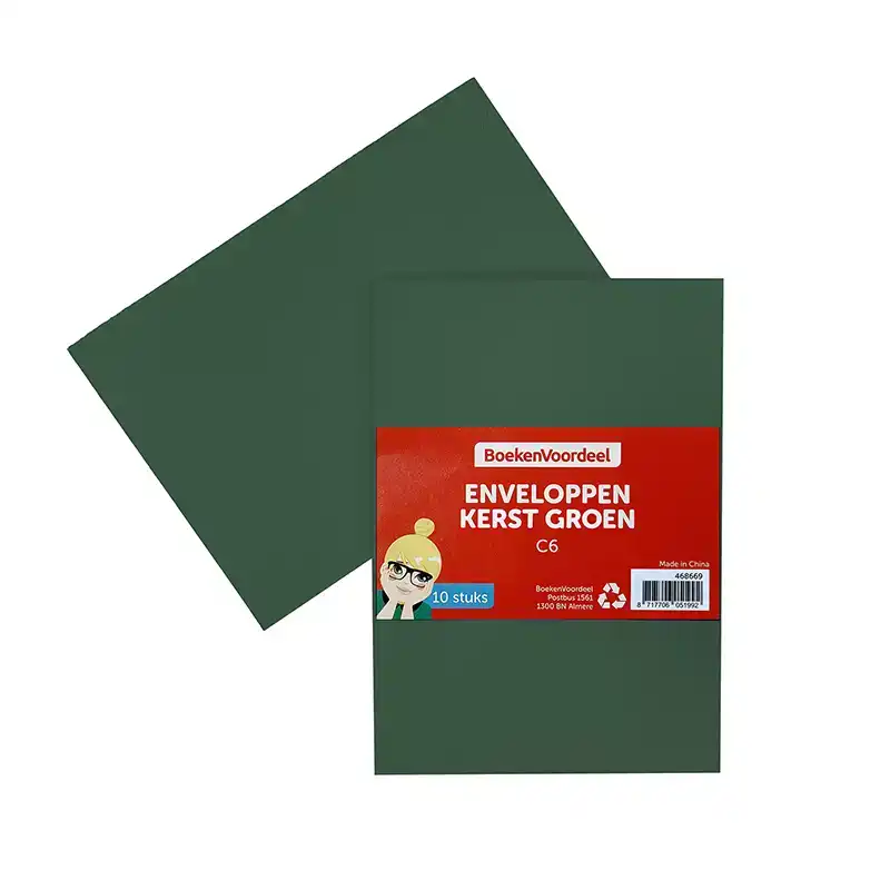 Enveloppen kerst groen C6 110gr