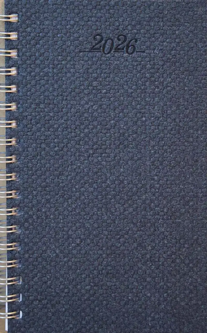 Zakagenda staand Wire-O 2026 Donkerblauw