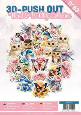 3D Push-Out Book 63 Floral & Wildlife Collection