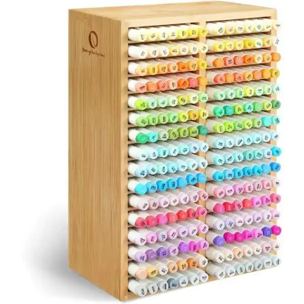 Ohuhu Bamboo Marker Organizer voor 224 markers (zonder markers)