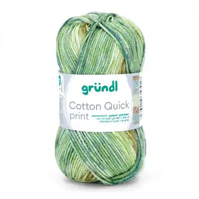Cotton Quick Print 250 Salie/ Zand/ Aqua/ Lindegroen 50gr