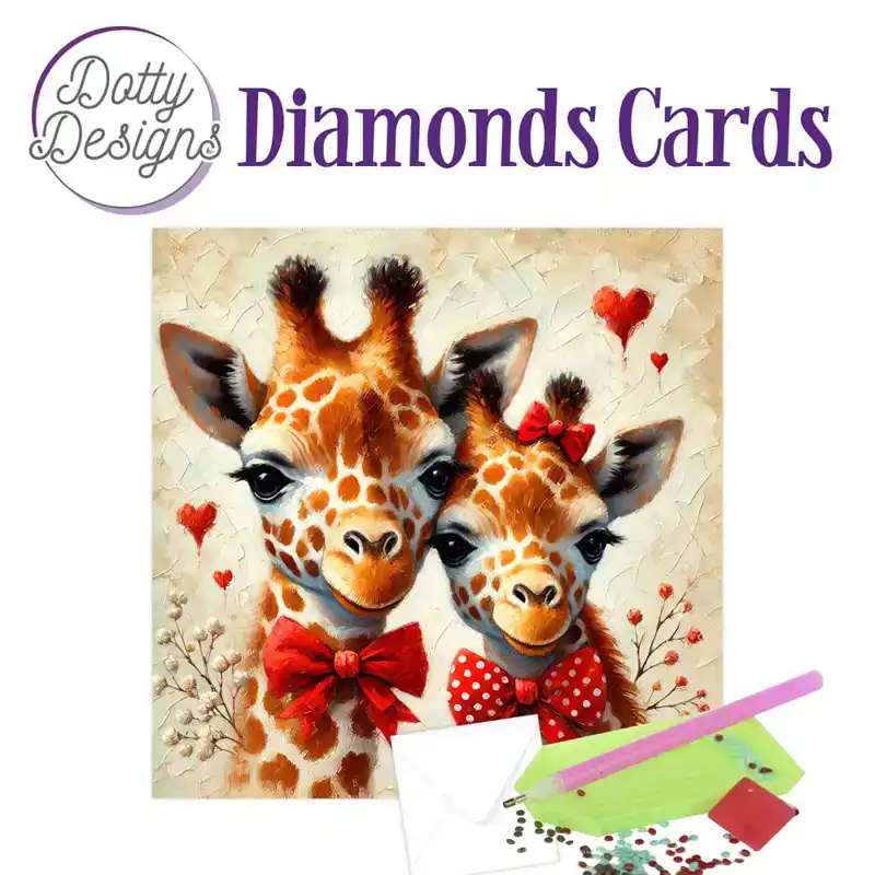 Dotty Designs – Diamond Cards 2 Giraffes in Love