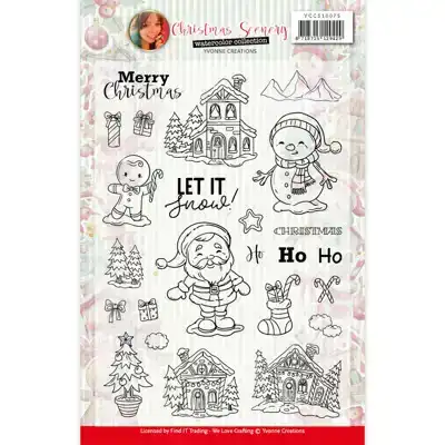 YC Christmas Scenery Clear Stamps