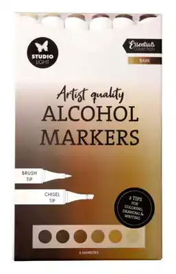 Studio Light Alcohol Markers bark essentials 6 stuks