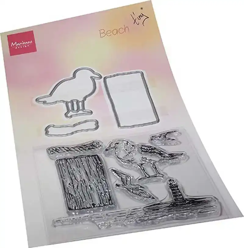 Marianne Design - Tiny's Beach stempel en snijmal