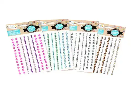 Glitterstenen en parels 160st 4Ass