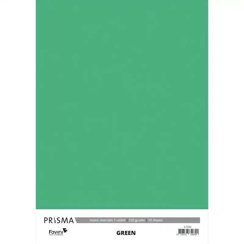 Karton Prisma Favini groen 10vel A4 220gr