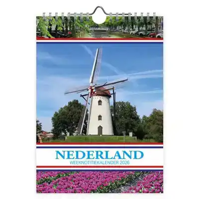 Nederland weeknotitiekalender (molen) 2026