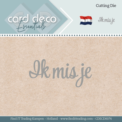 Snijmal ik mis je Card Deco Essentials