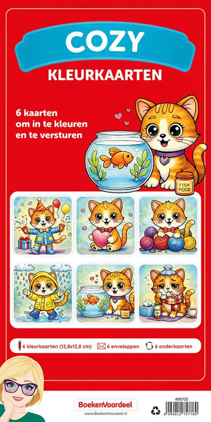 Cozy kleurkaarten schattige katjes