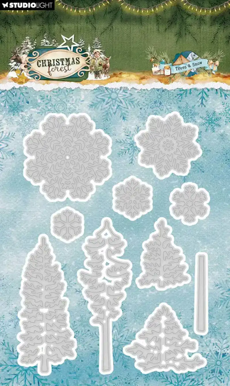 Studio Light Christmas Forest Snijmallen Bomen & Sneeuw