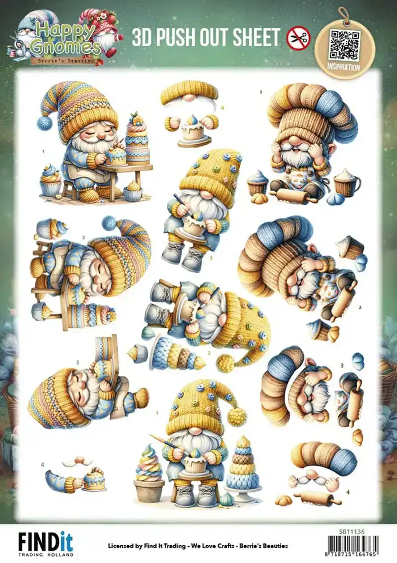 Berries Beauties Happy Gnomes 3D Pushoutvel The Tiny Baker