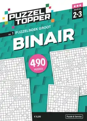 Puzzelboek groot binair 2-3 punten nr.1 puzzeltopper