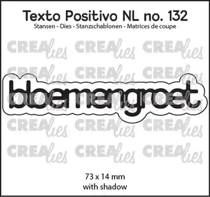 Crealies Texto Positivo Bloemengroet