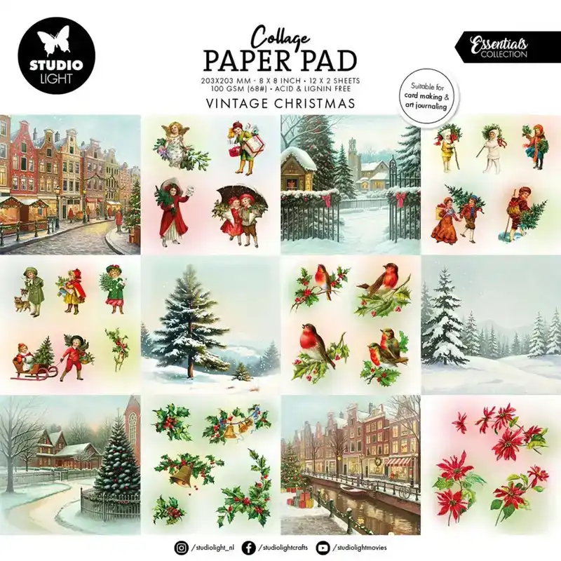 Die-cut design paper pad paper & elements Vintage Christmas 36vel