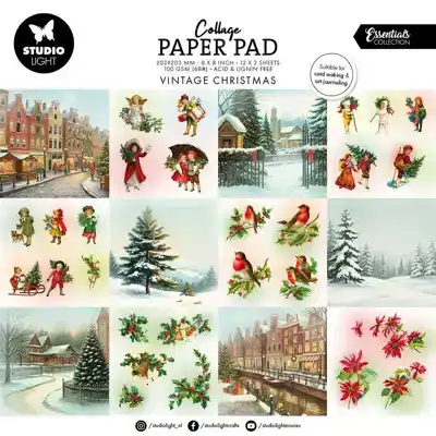 Die-cut design paper pad paper & elements Vintage Christmas 36vel