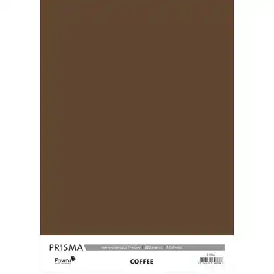 Karton Prisma Favini koffie bruin 10vel A4 220gr