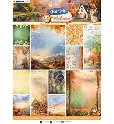 Designer paper pad Background papers charming autumn