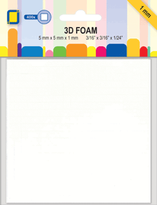 3D Foamblokjes 5x5x1mm