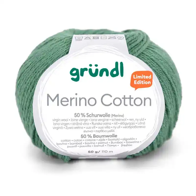 Merino katoen donker groen