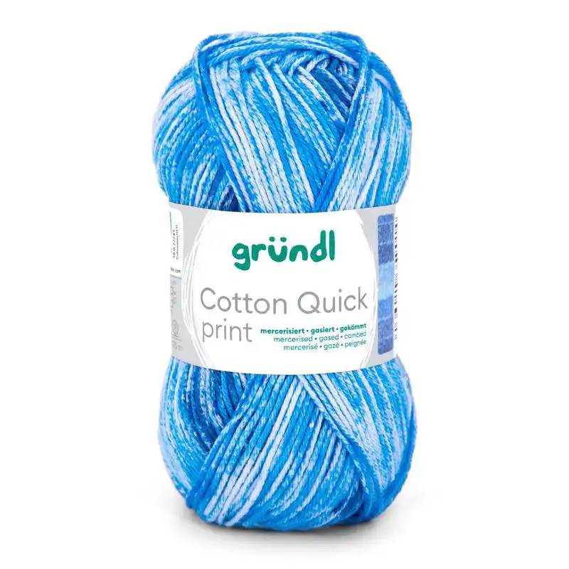 Cotton Quick Print 255 Denimblauw/ Hemelsblauw/ Duifblauw 50gr