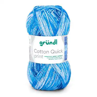 Cotton Quick Print 255 Denimblauw/ Hemelsblauw/ Duifblauw 50gr