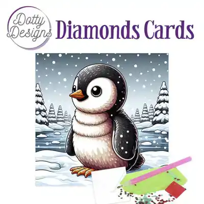 Dotty Designs Diamond Cards Penguin 2