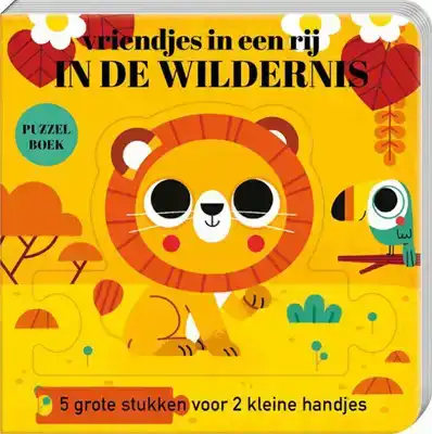 Kartonboekje met Puzzelstukken in de wildernis