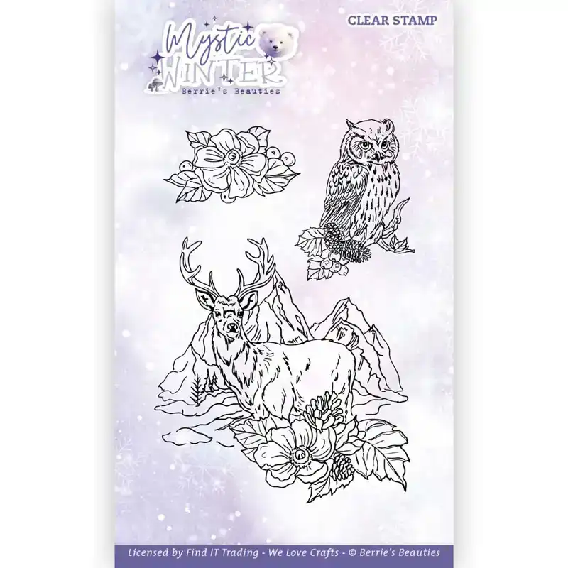 BB Clear stamps Mystic winter deer