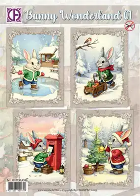 Snowy Bunnies Kaartenpakket Bunny