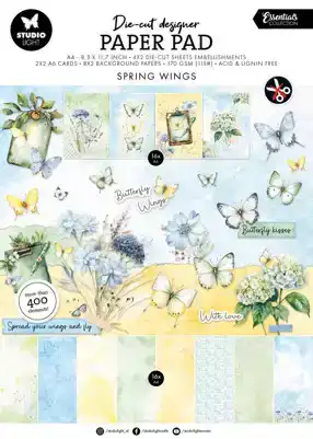 Butterflies die cut paper pad essentials 210x294x4mm 28vel