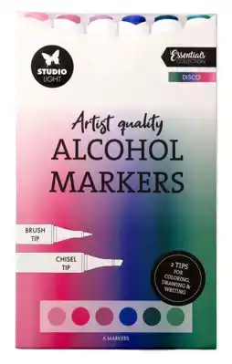 Studio Light Alcohol Markers disco essentials 6 stuks
