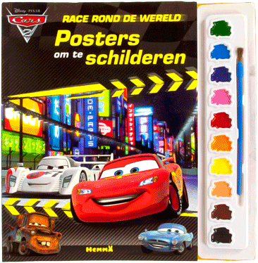 Cars 2 Race Rond De Wereld En Posters Om Te Schilderen.