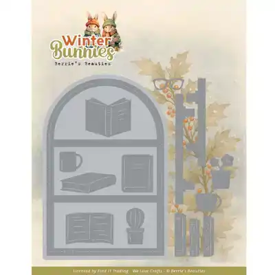 Berries Beauties Winter Bunnies Snijmal Bunny Bookcase