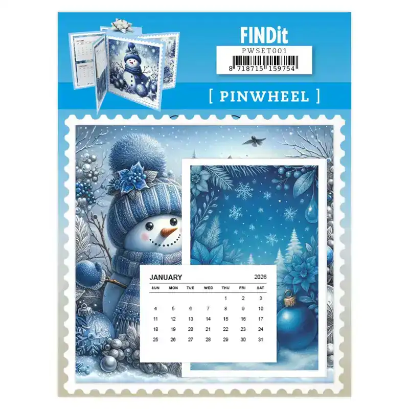 Pinwheel winter snowmen
