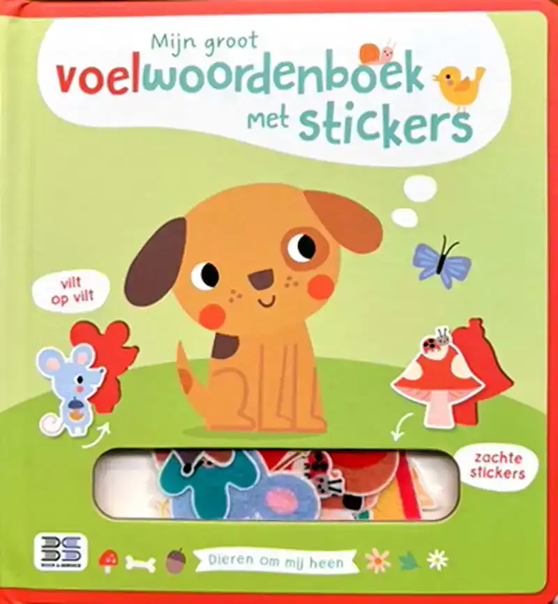 Mijn groot voelwoordenboek met stickers - Dieren om mij heen