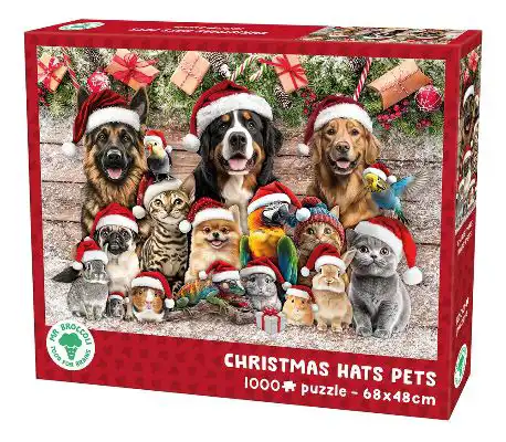 Legpuzzel Christmas Hats Pets 1000 stukjes