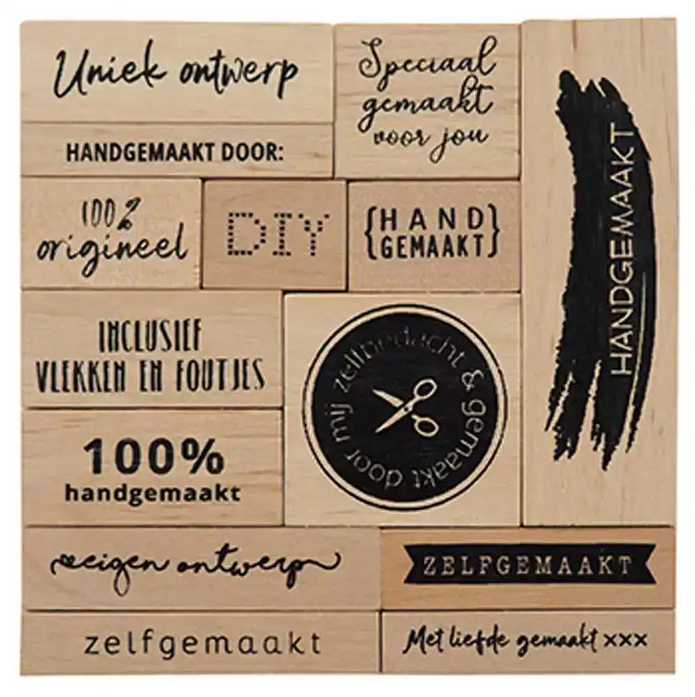 Marianne Design Houtenstempel Set - Zelfgemaakt