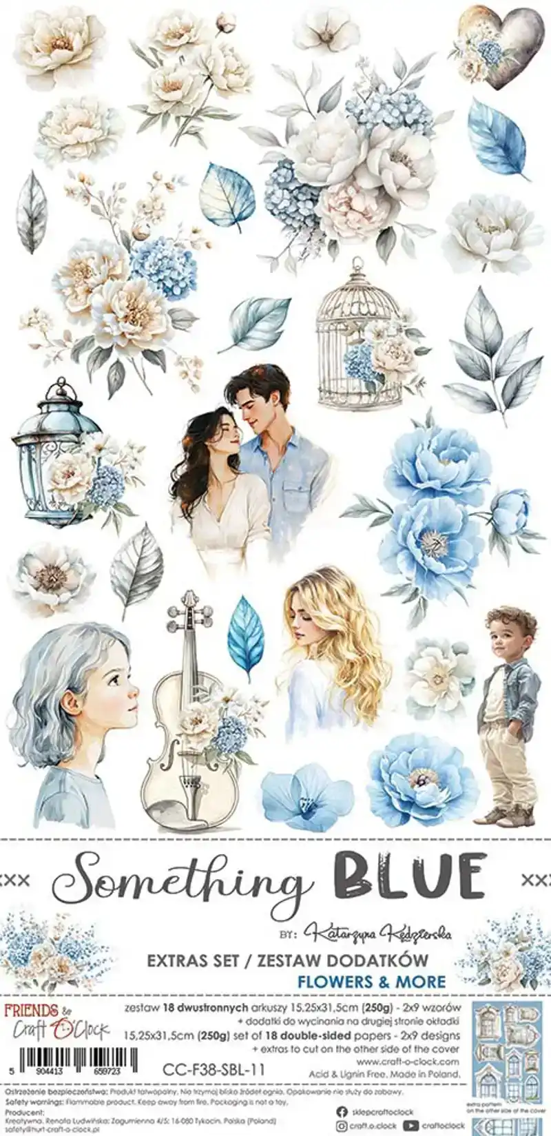Craft O Clock Something Blue extra set Flowers