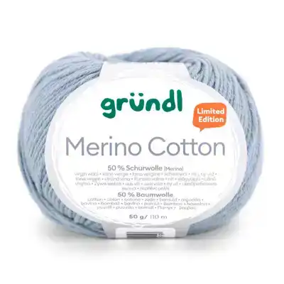 Merino katoen licht blauw