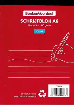 Schrijfblok A6 - BoekenVoordeel