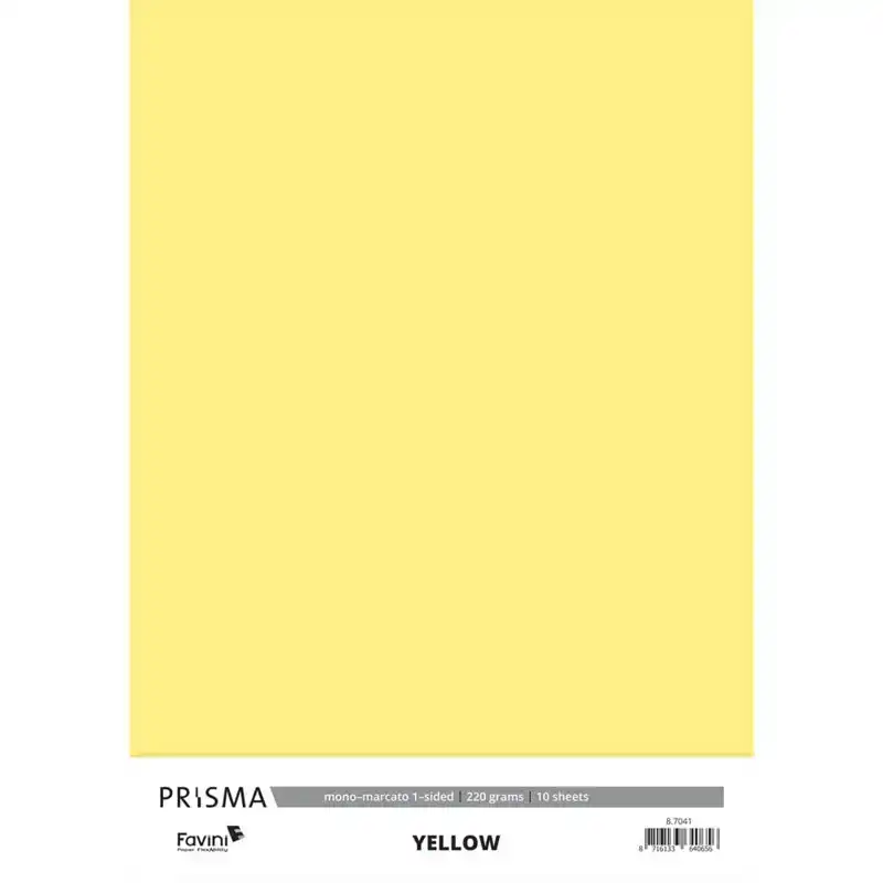 Karton Prisma Favini geel 10vel A4 220gr